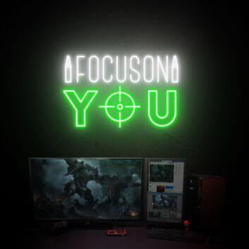 Enhance Your Space: Focus On You Led Neon Sign, Perfect for Adding a Vibrant Touch to Home Decor, Office Ambiance, and Store Displays.