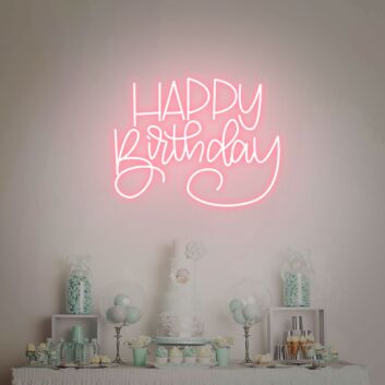 Celebrate in Style: Happy Birthday Led Neon Sign for Vibrant Home Decor and Memorable Kids Party Celebrations