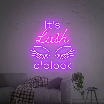 Brighten Up Your Beauty Salon, Home Spa or Makeup Party with &quot;It&#039;s Lash O&#039;Clock&quot; LED Neon Sign Wall Decor Business Sign