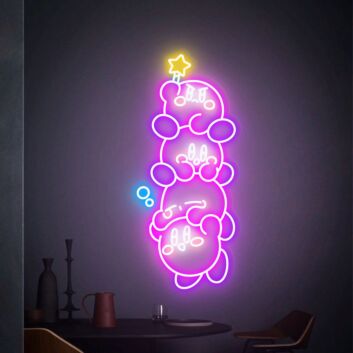 Brighten Your Space: Kirby Decor Custom Kawaii Room Neon Sign for Anime-Inspired Home, Office, Store, and Party Ambiance.