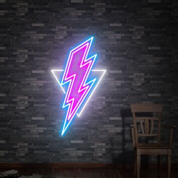 Brighten Up Your Space: Transform Your Bedroom, Office, or Party with the Lightning LED Neon Sign Wall Decor for a Trendy Home Fashion Look
