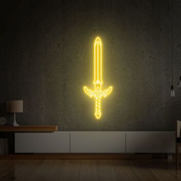 Brighten Up Your Space: Master Sword Led Neon Sign Wall Decor for Game Rooms, Home Bars, and Geek Weddings.