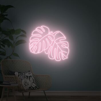 Brighten Up Your Space: Monstera Leaf Led Neon Signs for Chic Bedroom, Office, and Bar Decor or Memorable Birthday Gifts