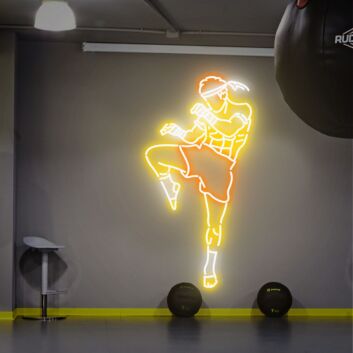 Brighten Up Your Boxing Gym, Man Cave, or Sports Bar with the Muay Thai Art Led Neon Sign Wall Art – The Perfect Decor Gift