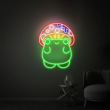 Brighten Up Your Space: Versatile Mushroom Frog Led Neon Sign Neon Wall Art for Unique Home Decor, Office Vibes, and Memorable Parties