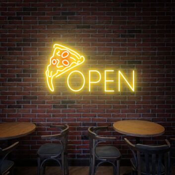 Enhance Your Kitchen, Pizza Shop, or Party Ambiance with Pizza Open Led Neon Sign – A Versatile Storefront Sign and Wall Art for Pizza Enthusiasts.
