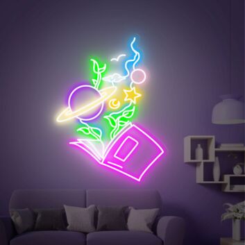 Brighten Your Reading Nook and Celebrate in Style with Reading Book LED Neon Sign - Perfect for Home Decor, Office Ambiance, and Unique Birthday Gifts