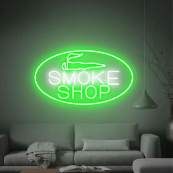 Brighten Your Space: Smoke Shop Led Neon Sign, Perfect for Home Decor, Bars, Offices, and Festive Celebrations