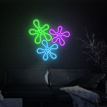 Brighten Up Your Kid&#039;s Room, Play Areas, and Birthday Celebrations with Spongebob Flower LED Neon Sign Flower Neon Light Decoration.