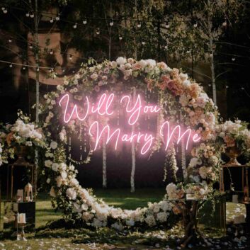 Brighten Your Special Moment: Perfect for Proposals, Weddings, and Romantic Celebrations with Will You Marry Me Wedding Led Neon Signs.