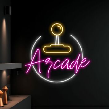 Light up Your Gaming Room, Bar, or Party Ambiance with the Arcade Machine Led Neon Sign - The Ultimate Game Machine Neon Aesthetic.