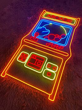 Level Up Your Gaming Room, Bar, or Party Ambiance with the Arcade Machine LED Neon Sign Game Machine Neon Sign