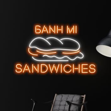 Brighten Up Your Store, Bar, or Food Corner with the Banh Mi Sandwiches Restaurant Led Neon Sign