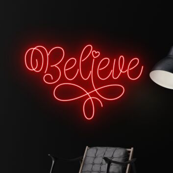 Brighten Your Space with Customizable Charm: Believe Led Neon Sign for Home Decor, Celebrations, and Inspirational Office Environments