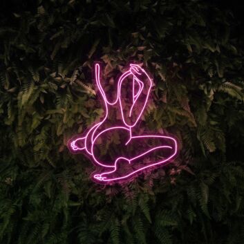 Seated Woman Line Art LED Neon Sign
