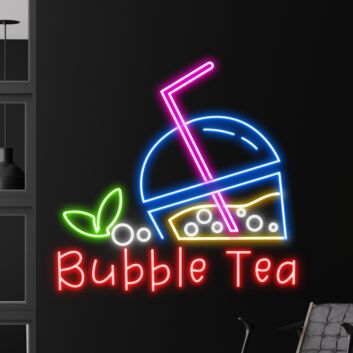 Brighten Your Café or Kitchen: Bubble Tea Led Neon Sign - Perfect for Coffee Shops, Home Barista Stations, and Trendy Home Decor.