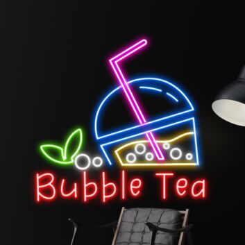 Brighten Your Café or Kitchen: Bubble Tea Led Neon Sign - Perfect for Coffee Shops, Home Barista Stations, and Trendy Home Decor.