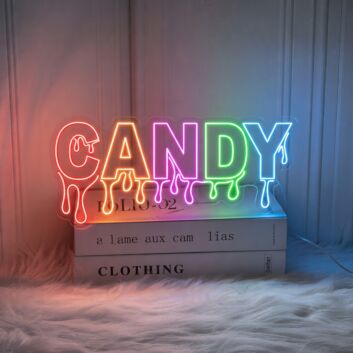 Brighten Your Space with Candy Dripping LED Sign - Perfect for Home Decor, Bars, and Birthday Celebrations