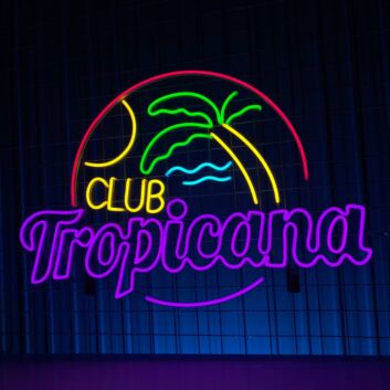 Brighten Up Your Space with Club Tropicana Led Neon Sign - Perfect for Restaurants, Home Rooms, Bars, and Club Decorations.
