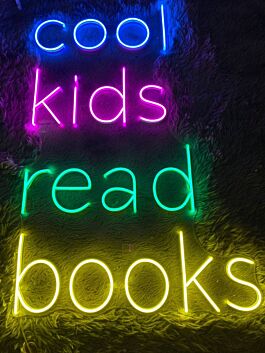 Brighten Your Reading Nook and Celebrate Literacy in Style with the Cool Kid Read Book Led Neon Sign - Perfect for Bedrooms, Libraries, and Book-Themed Events.