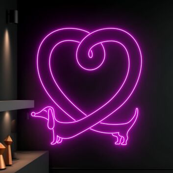 Brighten Up Your Space: Cute Dachshund Butt LED Neon Sign for Home Decor, Office Charm, and Fun Party Ambiance.