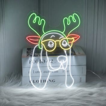 Light Up Your Festivities: Dazzle Your Home, Office, and Holiday Gatherings with the Dachshund Christmas LED Sign Neon Light Decor.