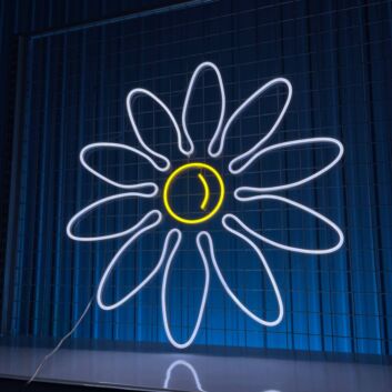 Brighten Your Spaces: Daisy Flower Led Neon Sign Custom Daisy Neon Light Daisy Flower Led Sign for Weddings, Bars, and Home Decor.
