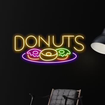 Brighten Your Bakery, Sweeten Your Space: Donut Led Neon Sign Custom Donut Neon Led Sign for Home Decor, Storefront, and Festive Occasions