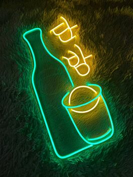 Elevate Your Bar, Club, or Restaurant Ambiance with Drink Soju Logo Led Neon Sign: The Perfect Decor for Home Celebrations and Soju-Themed Events