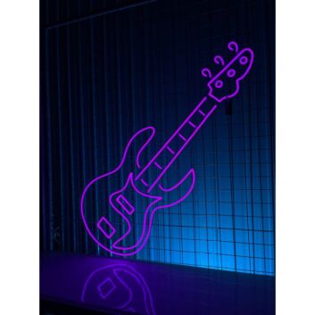 Rock Your Space: Electric Guitar LED Sign Coffee Music Decor - Perfect for Restaurant, Bar, Home, and Music-themed Parties