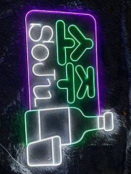Brighten Your Bar, Office, or Home with the Enjoy Life Drink Soju Logo Led Neon Sign – Perfect for Creating a Lively Atmosphere at Parties &amp; Weddings!