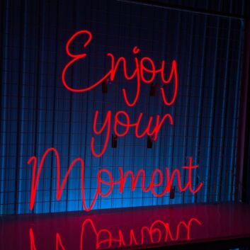 Brighten Up Your Home Decor, Office, and Celebrations with Enjoy Your Moment Led Neon Sign Custom Text Quote Neon Led Sign.