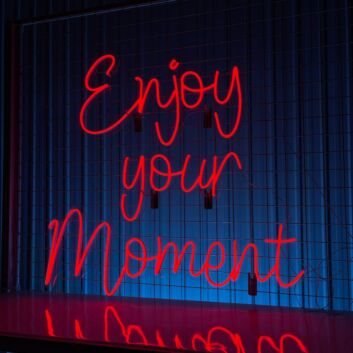 Brighten Up Your Home Decor, Office, and Celebrations with Enjoy Your Moment Led Neon Sign Custom Text Quote Neon Led Sign.