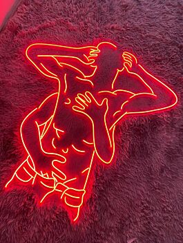 Brighten Your Space: Gay Couple Making Love Naked Gay Club Neon LED Sign for Bar, Home Decor, and Celebratory Events Lighting