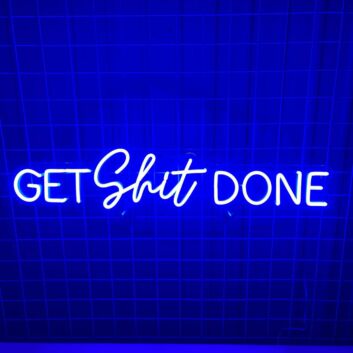 Brighten Up Your Workspace and Motivate Productivity with the Get Shit Done LED Neon Sign for Office, Home Office, and Creative Studio Spaces.