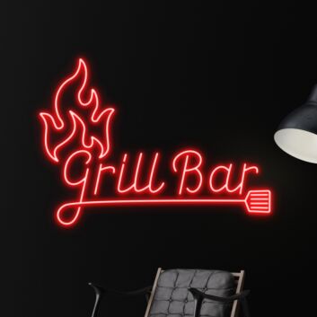 Brighten Your Home, Office, or Restaurant: Grill Bbq Led Sign Custom Grill Bar Neon Light Perfect for Kitchen Decor, Store Displays, and Bar Ambiance