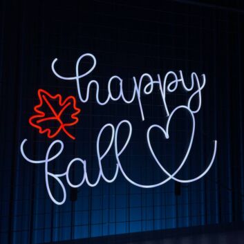 Brighten Your Fall Celebrations: Happy Fall Led Neon Sign for Thanksgiving, Home Decor, and Autumn Events