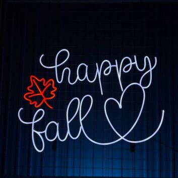 Brighten Your Fall Celebrations: Happy Fall Led Neon Sign for Thanksgiving, Home Decor, and Autumn Events