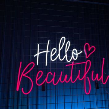 Brighten Up Your Space: Hello Beautiful Led Neon Sign - Perfect for Weddings, Parties, and Chic Home Decor