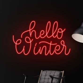 Elevate Your Holiday Decor: Transform Your Home, Office, or Party Venue with Hello Winter Led Neon Sign Custom Text Christmas Neon Led Sign