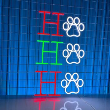 Bring festive cheer to your Christmas celebrations and dazzling decor to your home, office, or store with the Hohoho Paw Dog Led Neon Sign Merry Christmas Neon Light Christmas Decor Hohoho.