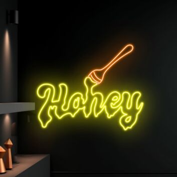 Enhance Your Space: From Cozy Home Corners to Vibrant Bars - Discover Versatility with Honey Led Neon Sign Honey Led Sign Honey Led Light Honey Neon Light.