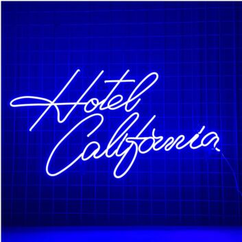 Brighten Up Your Space: Hotel California Led Neon Sign Custom Text Quote Neon Led Sign for Bar, Wedding, and Office Ambiance.