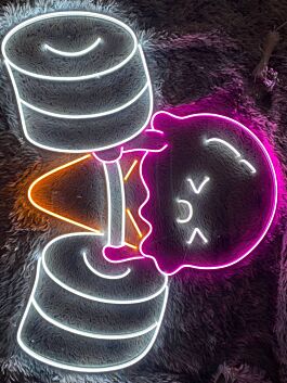 Brighten Up Your Home, Gym, or Ice Cream Shop with the Playful Ice Cream Do Gym LED Neon Sign Decor.