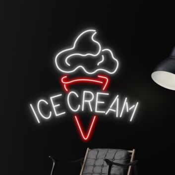 Add a Sweet Glow to Your Space: Ice Cream Neon Led Light, Perfect for Cafés, Dessert Parlors, and Playful Home Decor.
