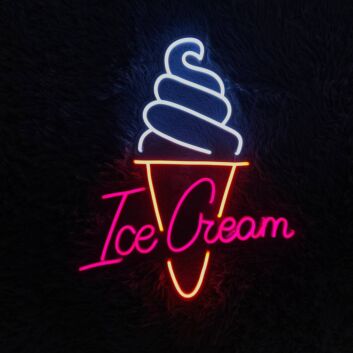 Brighten Your Space with Ice Cream Neon Led Light - Perfect for Home Decor, Cafes, and Sweet Celebrations!