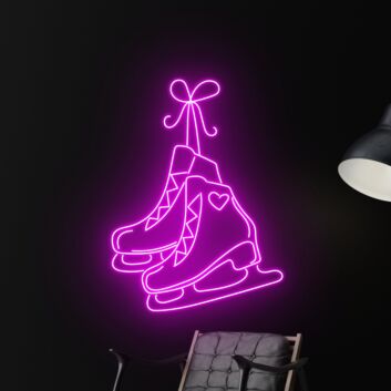 Brighten Your Space: Ice Skates Led Neon Sign for Cozy Home Decor, Vibrant Office Interiors, Lively Stores, Chic Bars, Memorable Weddings, and Festive Parties.