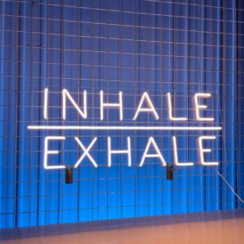 Brighten Your Zen Space, Yoga Studio, or Bedroom with the &quot;Inhale Exhale&quot; LED Neon Sign, Perfect for Relaxing Ambiance and Mindful Decor.