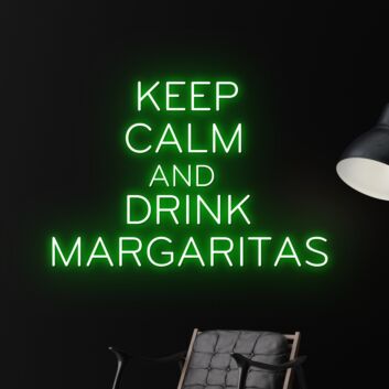 Elevate Your Space with the Keep Calm And Drink Margaritas Led Neon Sign - Perfect for Bars, Restaurants, and Chic Home Decor.