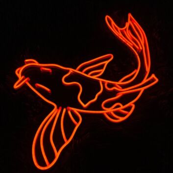 Brighten Your Space: Koi Fish Led Neon Sign Custom Koi Fish Led Sign for Restaurant, Home Décor, and Special Occasions